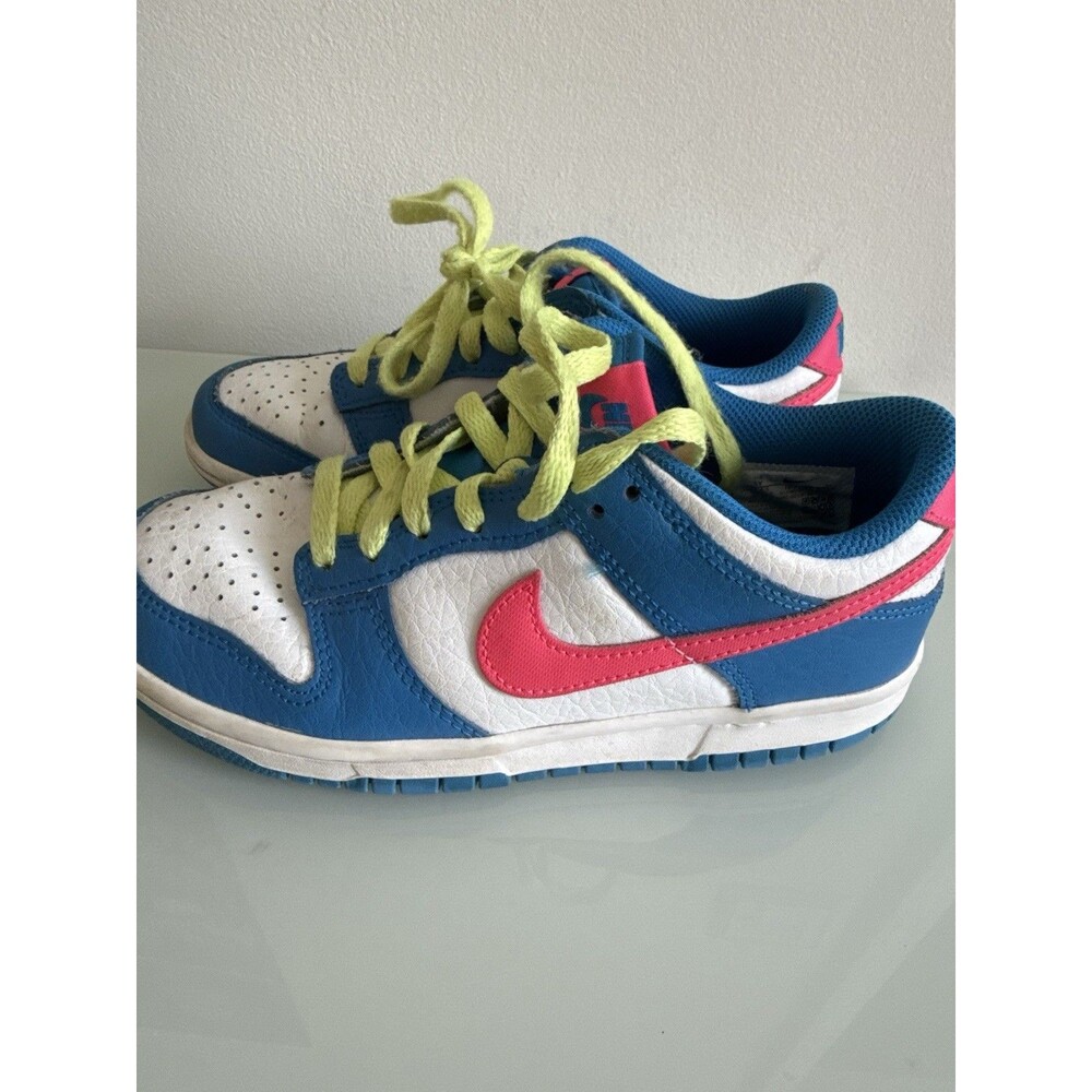 Nike Dunk Low Kids Size 5Y Blue White Pink Sneakers IB7747-406